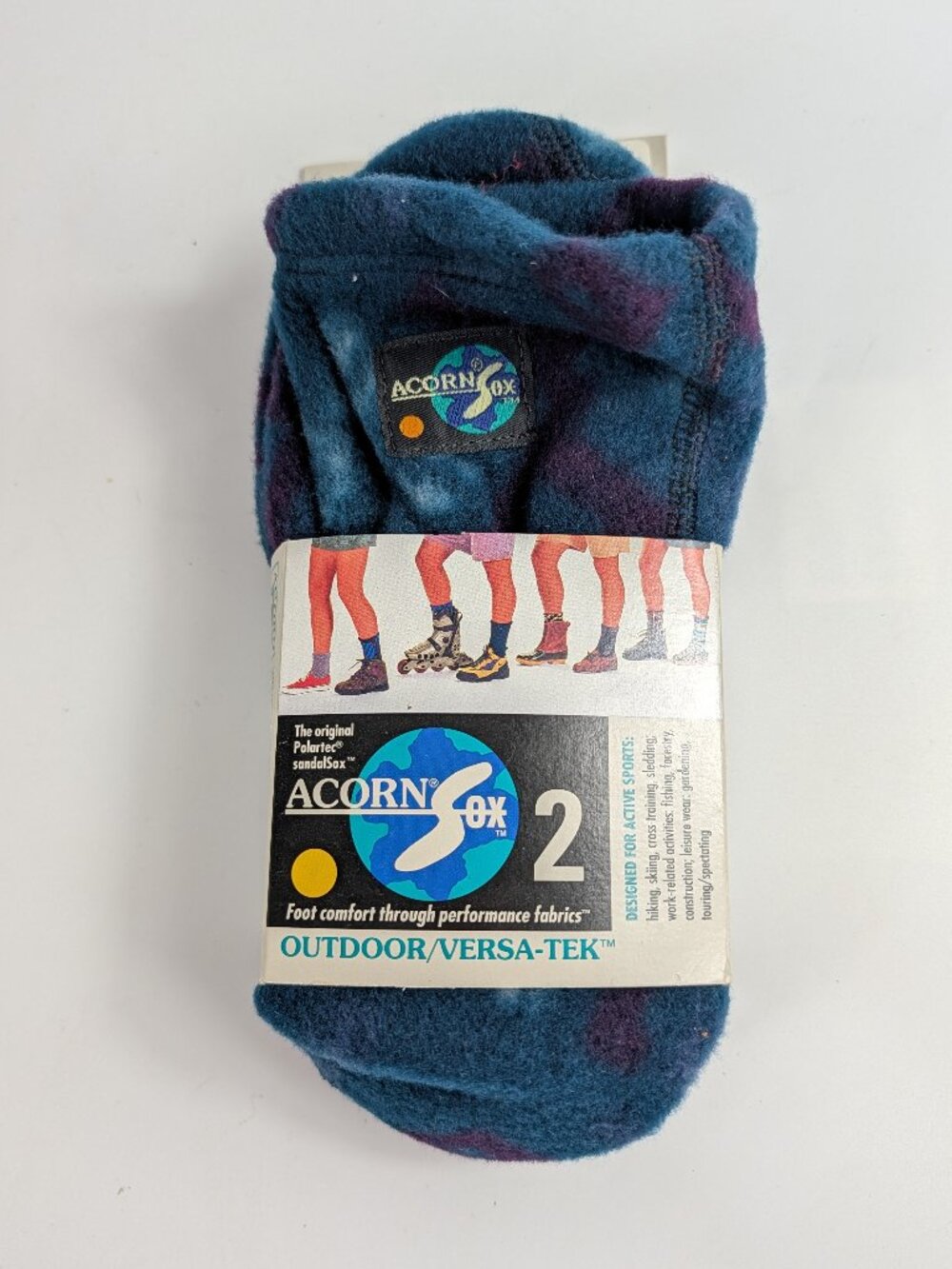 VTG Acorn Sox Ultra Fishing Hunting Fleece Socks Polartec Blue Purple Medium NWT